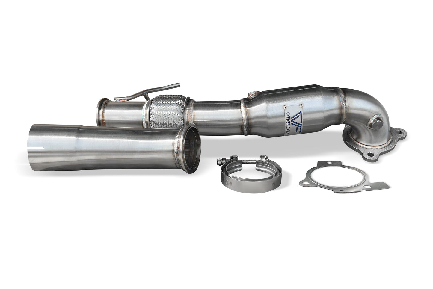 CVF 3" Stainless Steel Catted Downpipe (2022-2024 2.0L Ford Maverick; 2021-2023 2.0L Ford Bronco Sport; 2022-2023 2.0L Ford Escape) CV Fabrication (CVF)