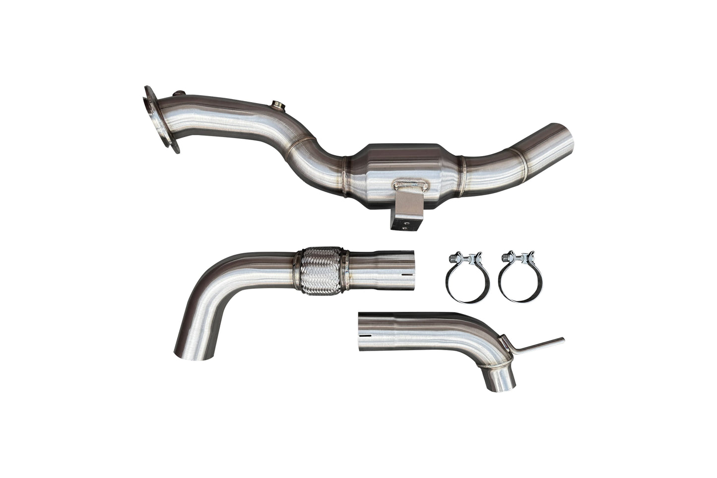 CVF 3" Stainless Steel Catted Downpipe (2024-2025 Ford Mustang EcoBoost) CV Fabrication (CVF)
