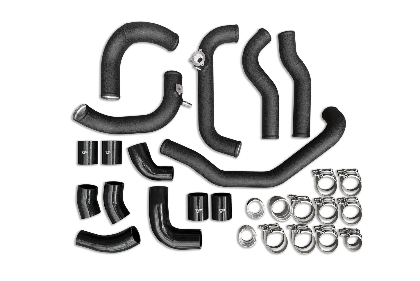 CVF Aluminum Intercooler Hot-Side + Cold-Side Piping Kit (2022-2025 Ford Bronco Raptor; 2024-2025 Ford Ranger Raptor) CV Fabrication (CVF)