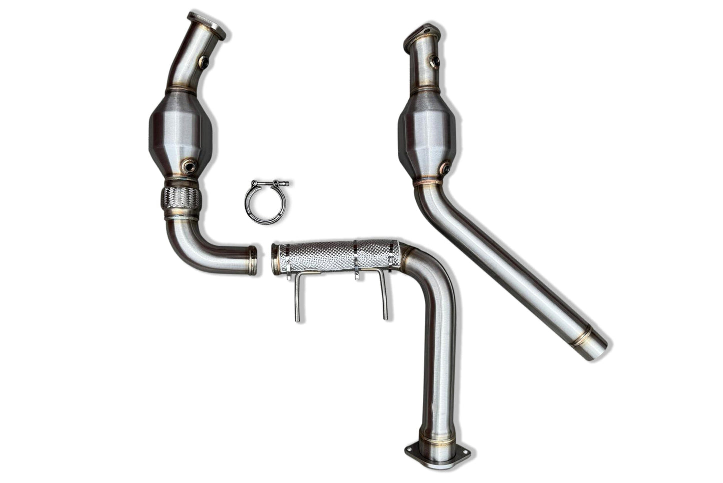 CVF Stainless Steel Downpipes (2021-2023 3.5L Raptor F-150 EcoBoost) CV Fabrication (CVF)