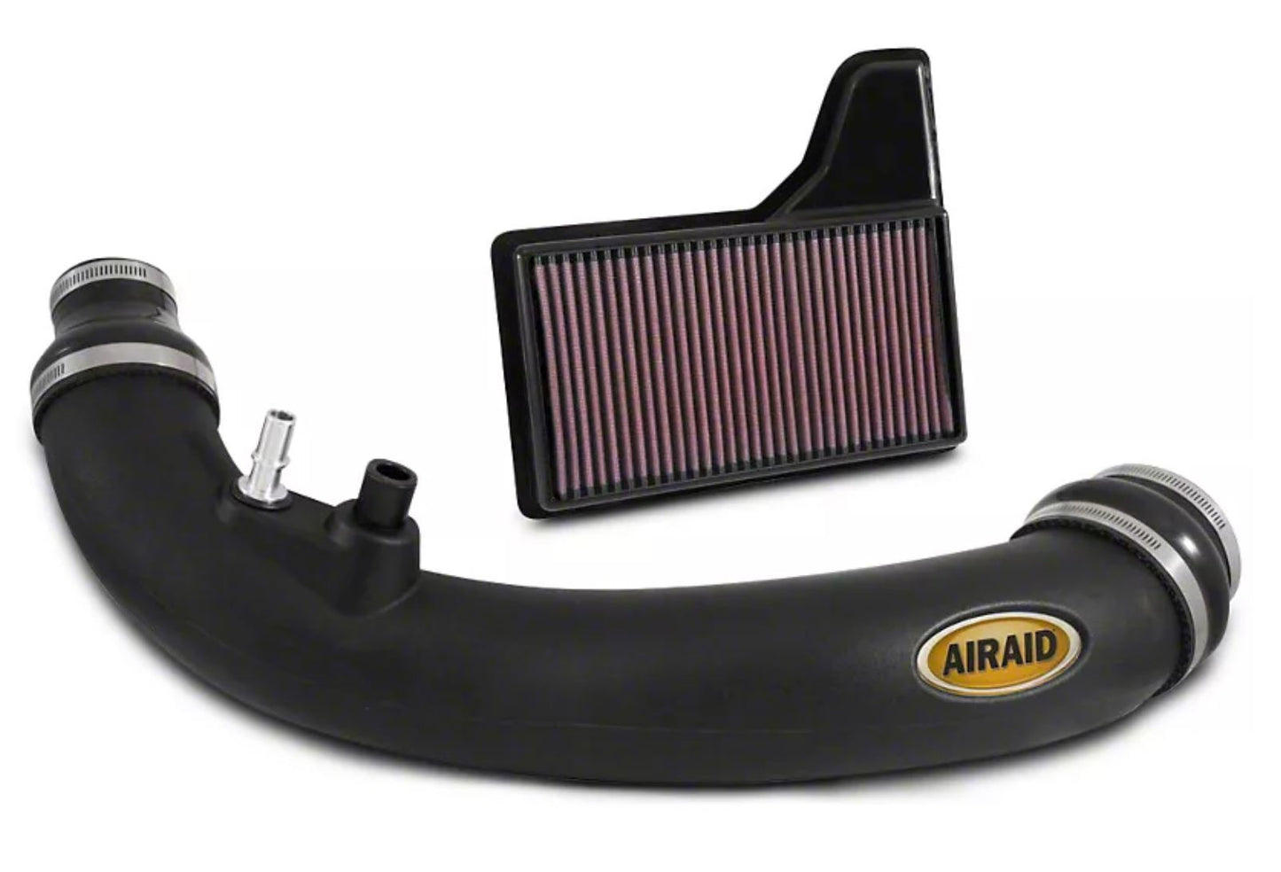 Airaid Junior Intake Tube Kit with Red SynthaFlow Oiled Filter (2015-2021 Mustang EcoBoost) CV Fabrication (CVF)