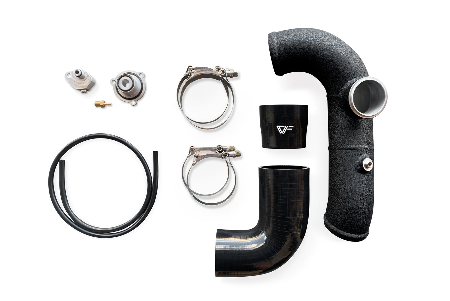 CVF Cold-side Aluminum Intercooler Pipe with TiAL Flange (2013-2018 Ford Focus ST) Motor Vehicle Engine Parts CV Fabrication (CVF)