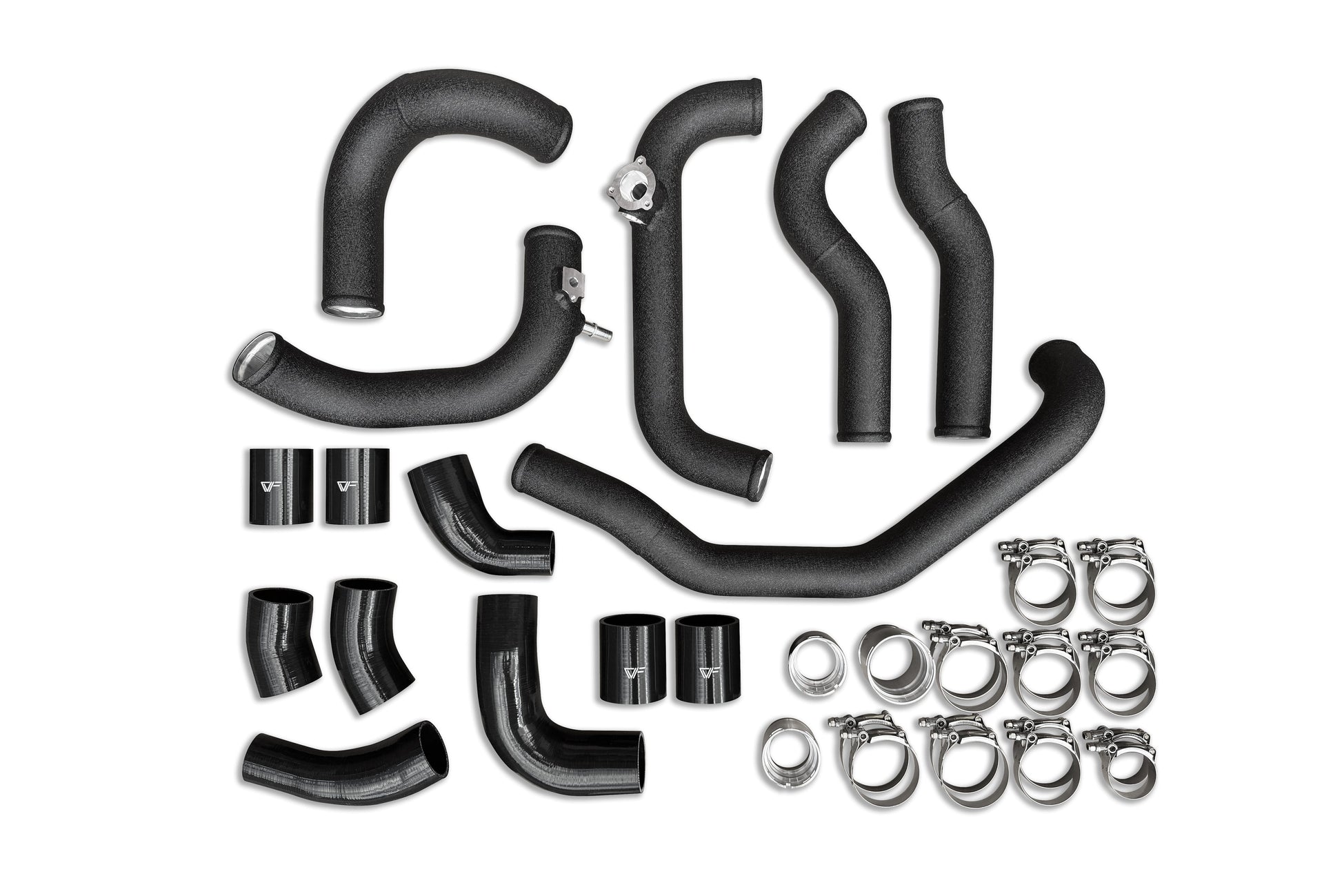 CVF Aluminum Intercooler Hot-Side + Cold-Side Piping Kit (2022-2025 Ford Bronco Raptor; 2024-2025 Ford Ranger Raptor) CV Fabrication (CVF) 