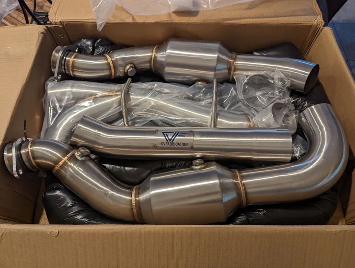 CVF Stainless Steel Catted Downpipes (2015-2016 Ford F-150 3.5L EcoBoost) CV Fabrication (CVF) 