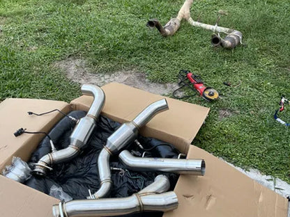 CVF Stainless Steel Catted Downpipes (2015-2020 Ford F-150 2.7L EcoBoost) CV Fabrication (CVF) 
