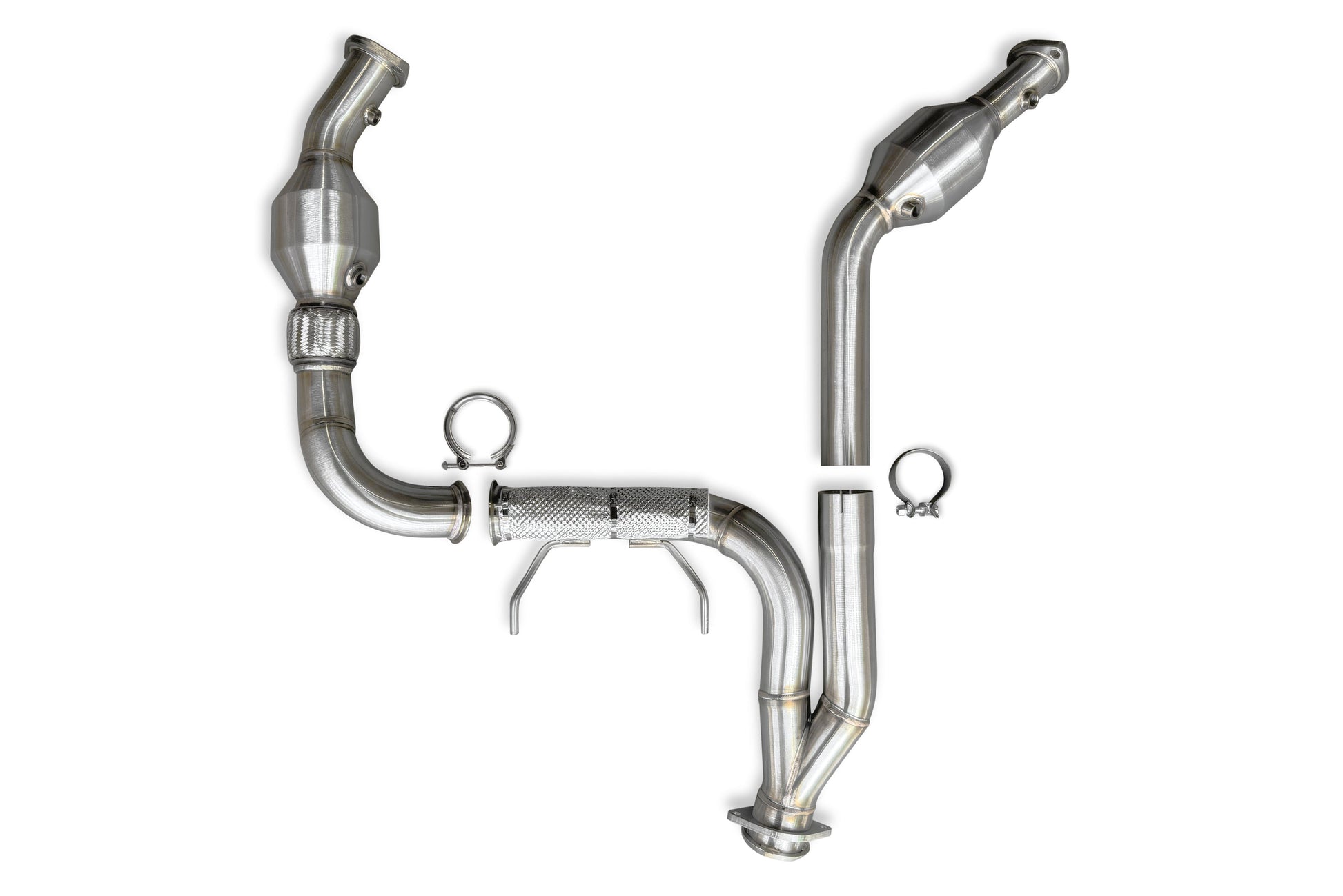 CVF Stainless Steel Catted Downpipes (2021-2024 Ford F-150 3.5L PowerBoost) CV Fabrication (CVF) 