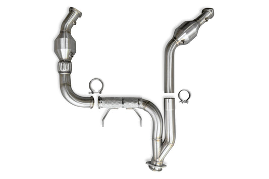 CVF Stainless Steel Catted Downpipes (2021-2024 Ford F-150 3.5L PowerBoost) CV Fabrication (CVF) 