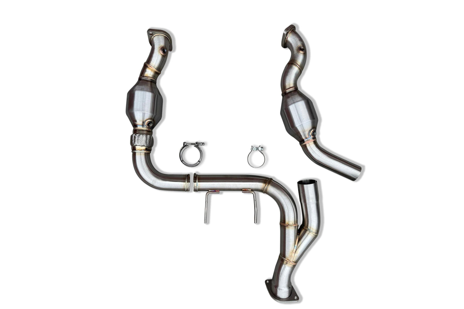 CVF Stainless Steel Catted Downpipes (2024-2025 Ford F-150 2.7L EcoBoost) CV Fabrication (CVF) 
