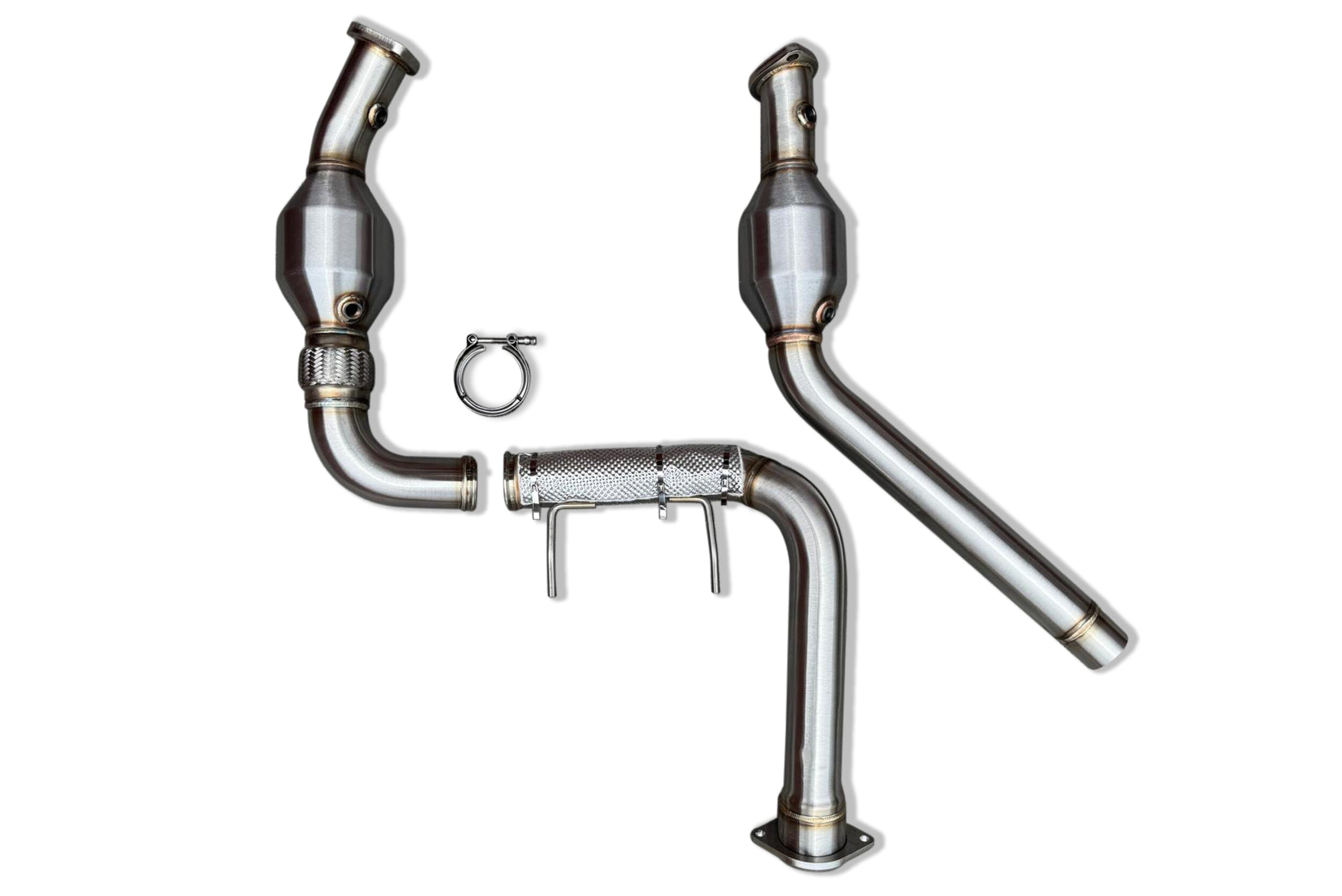 CVF Catted Downpipe w/ Built-In Turbo Adapters (Raptor) for 2021-2023 Ford F-150 (Raptor)