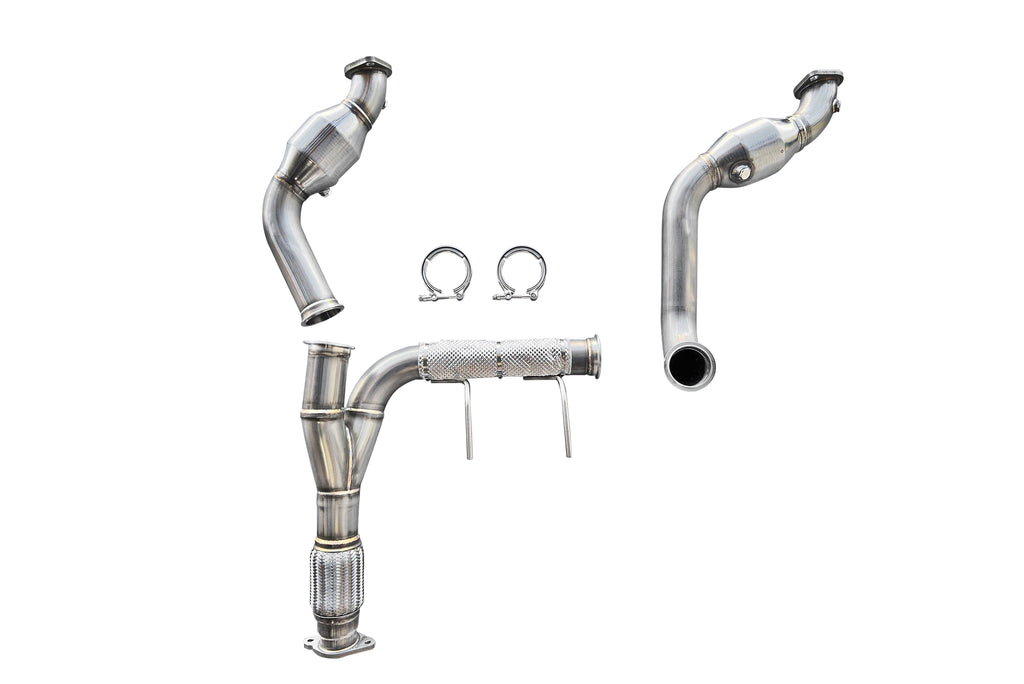 CVF Stainless Steel Catted Downpipes (2021-2024 Ford Bronco 2.7L EcoBoost) CV Fabrication (CVF) 